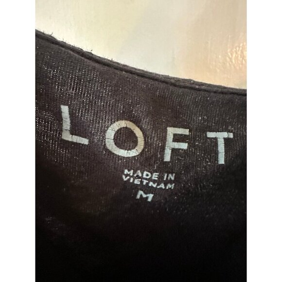 Loft women’s size medium black tank top spaghetti strap - Picture 6 of 9